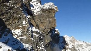 Piece Of Swiss Alp Breaks Off