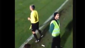 Linesman Gets Cold Shower