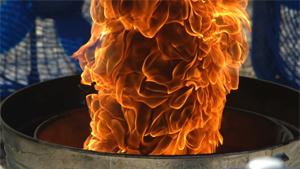 Fire Tornado In Slow Motion
