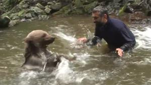 Playing With Brown Bear