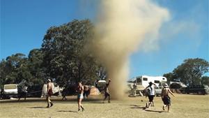 Sudden Tornado At Australian Festival