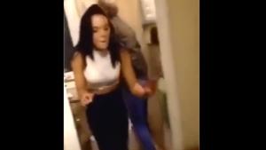 Drunk Girl Somersaults From Stairs