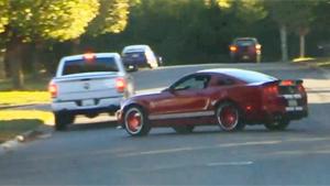 Shelby GT500 Crashes Into Pickup