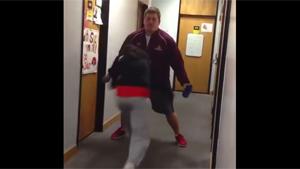 Girl Takes Down Linebacker