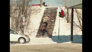 Snowboarder Bumps Into Car