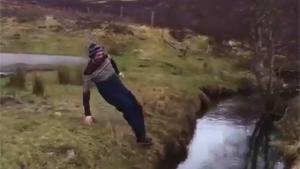 Hilarious Ditch Jumping Attempt