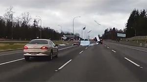 Truck Loses Cargo On Highway