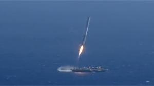 Exploding Space X Falcon By Landing