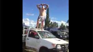 Drunk Aussie Makes Epic Jump