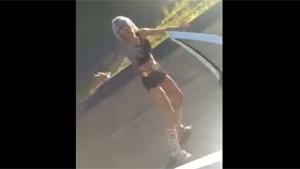 Dancing Girl Causes Accident