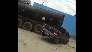 Road Rage With Truck And Car