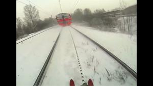 Skiing Behind A Train