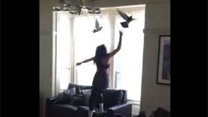 Drunk Girlfriend Chasing Pigeons