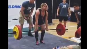 Girl Pukes During Deadlift