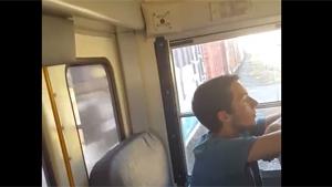 School Bus Almost Hit By Train