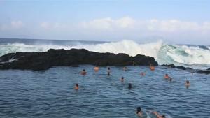 People Smashed By Massive Wave