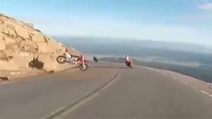 Motorcycle Takes A Shorcut