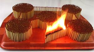 Flaming Match Domino