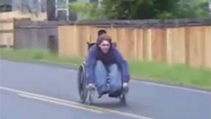 Downhill Wheelchair Race