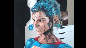 Super(wo)man Bodypaint Time Lapse