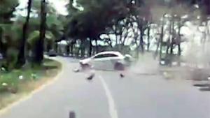 Crashing Car During Highway Race