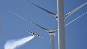 Slalom Flying Through Wind Turbine Farm