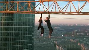 Insane Free Climber Stunt