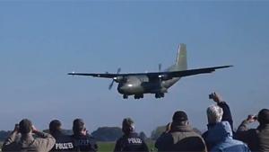Military Plane Comes In Hot