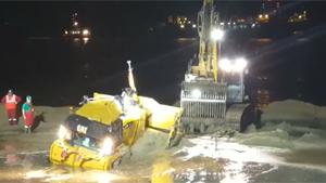 Bull Dozer Stuck In Quicksand