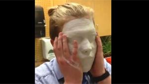 Plaster Mask Stuck On Student