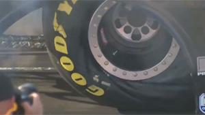 Dragster Tyre Deformation In Slowmo