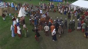 Drone Speared Down In Medieval Festival