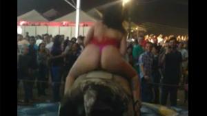 Mechanical Bull Ride With Short Skirt