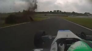 Onboard View Of Airborne Crash