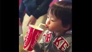 Soda Shower For Little Kid