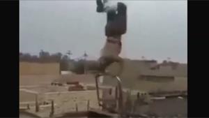 Concrete Worker Goes Flying