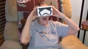 Grandma Rides A Virtual Rollercoaster