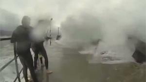 Selfie Fags Smashed By Wave