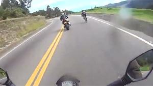 Cyclist Humiliates Motorcyclists