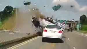 Spectacular Rollover Crash