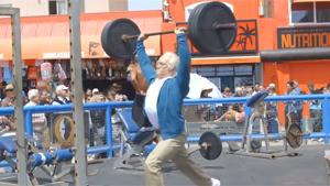 Grandpa Owns The Outdoor Gym