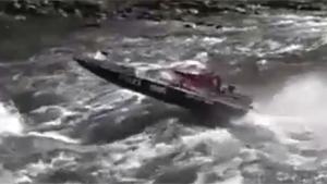 Jet Boat Ends On Rocks And Sinks