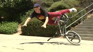 BMX Stairs Stunt With Interruption