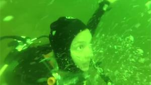 Scuba Diver Panics During Ascent
