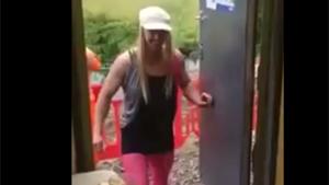 Blindfolded Striptease Act With Surprise
