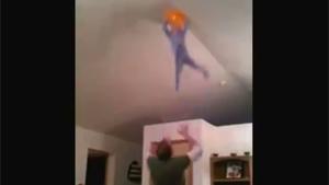 Grabbing Balloon From The Ceiling