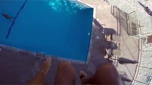 Scary Pool Jump