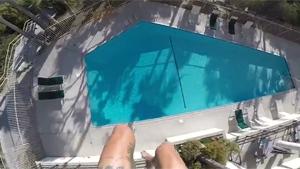 Dangerous Roof Jump In Pool