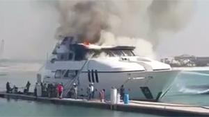 Superyacht On Fire