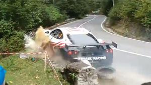 Ferrari Crashes At Rally